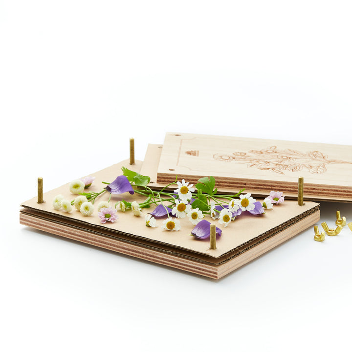 Blumenpresse aus Holz - Blumen pressen